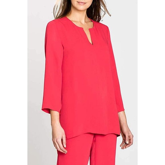 NIC+ZOE Tops - NWT! NIC + ZOE Harbour Town top XS Cosmo Red beachy breezy smooth stretchy top